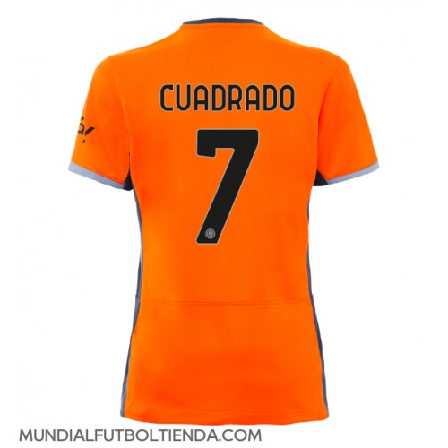 Camiseta Inter Milan Juan Cuadrado #7 Tercera Equipación Replica 2023-24 para mujer mangas cortas